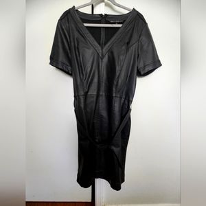 White house black market Coated denim dress